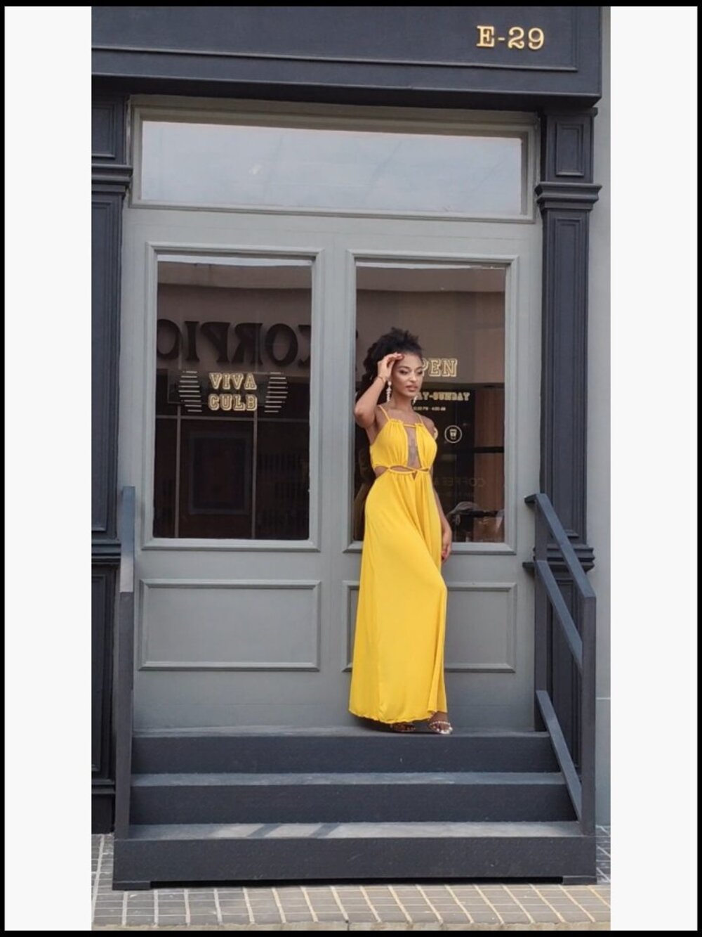 Cut Out Sleeveless Spaghetti Strap Halter Maxi Dress Flowy Beach Vacation Dress - Picture 7 of 7